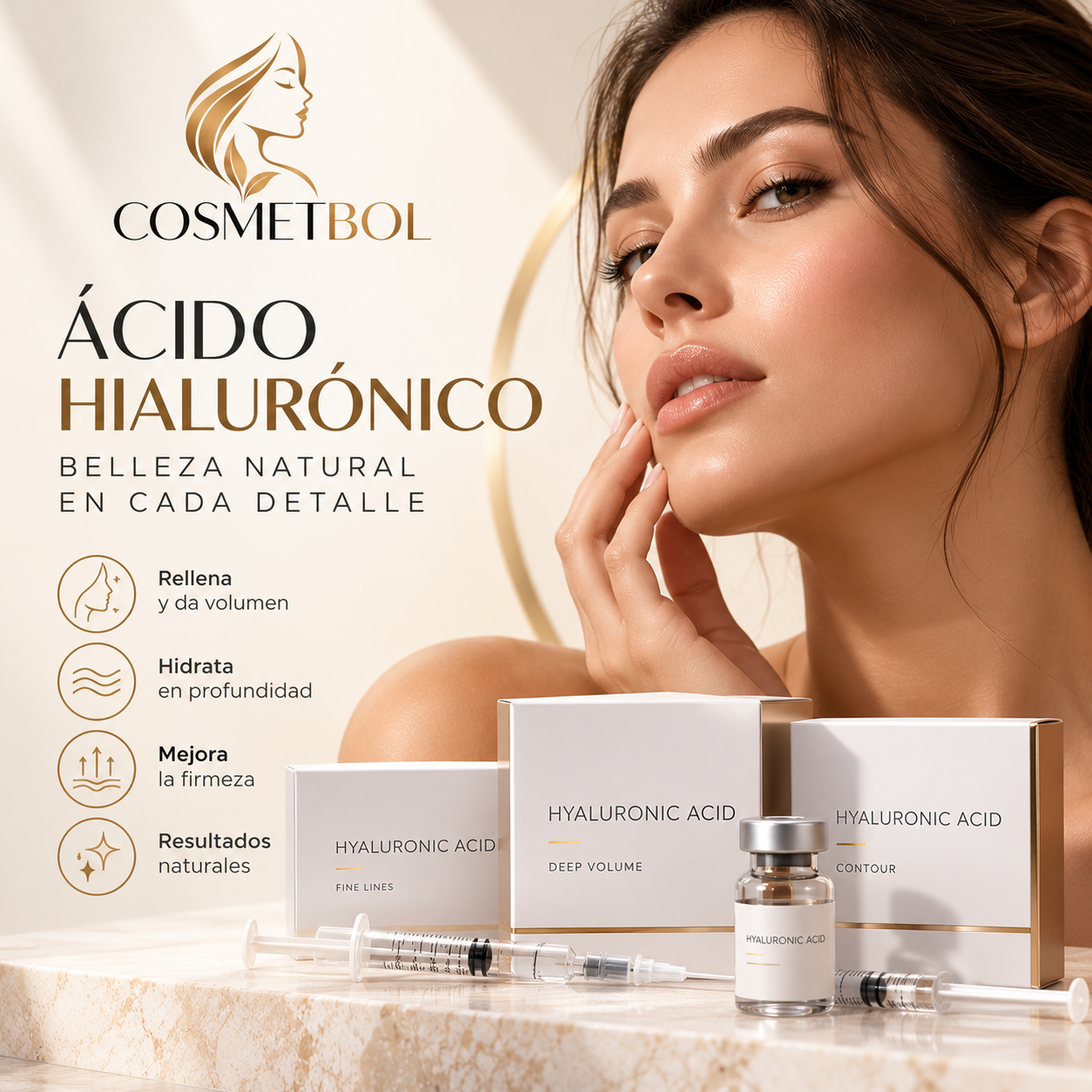 Imagen de campaña de la categoría ácido hialurónico COSMETBOL